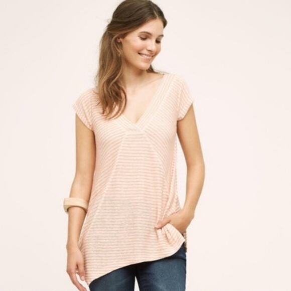 Anthropologie Meadow Rue Spliced Stripe Tee - Picture 1 of 4